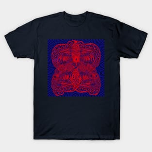 Optical illusion Red and blue T-Shirt